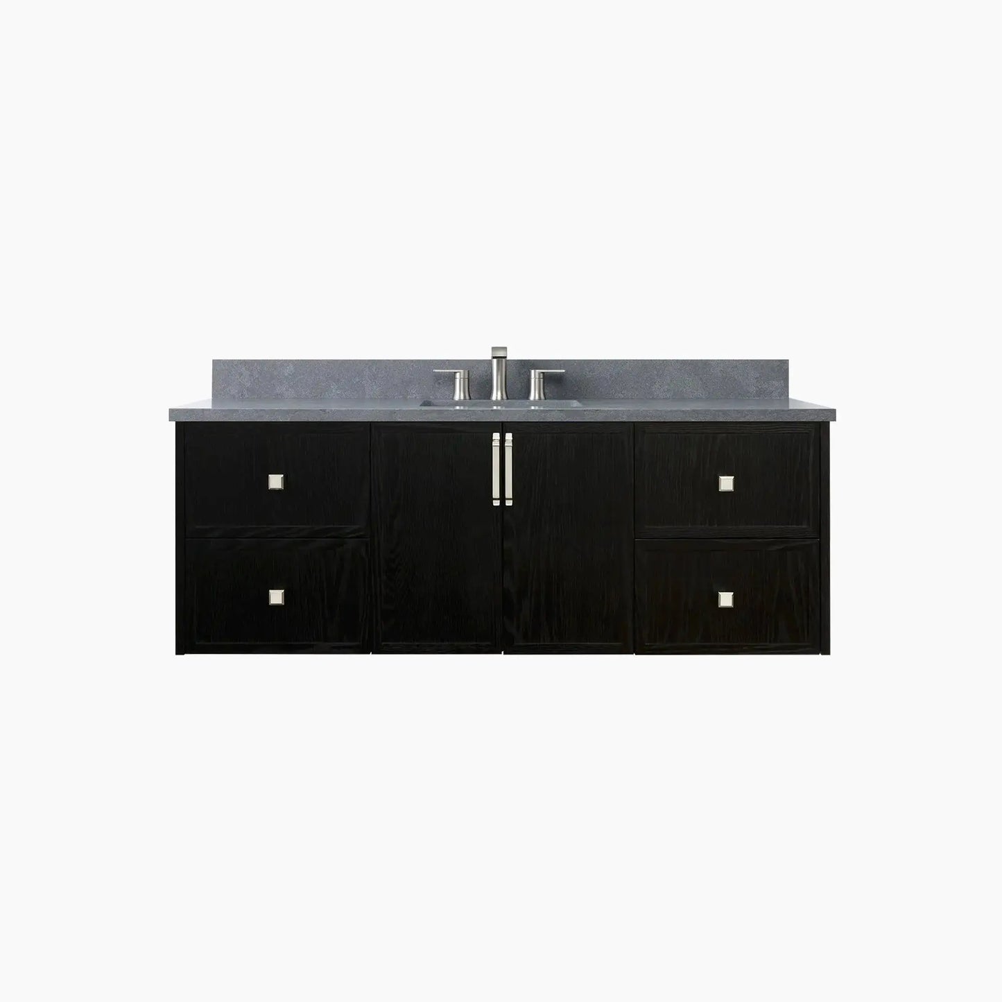 Cape Breton SLIM 60" Wall Mount Blackened Oak Bathroom Vanity Teodor Bathroom Vanity Canada
