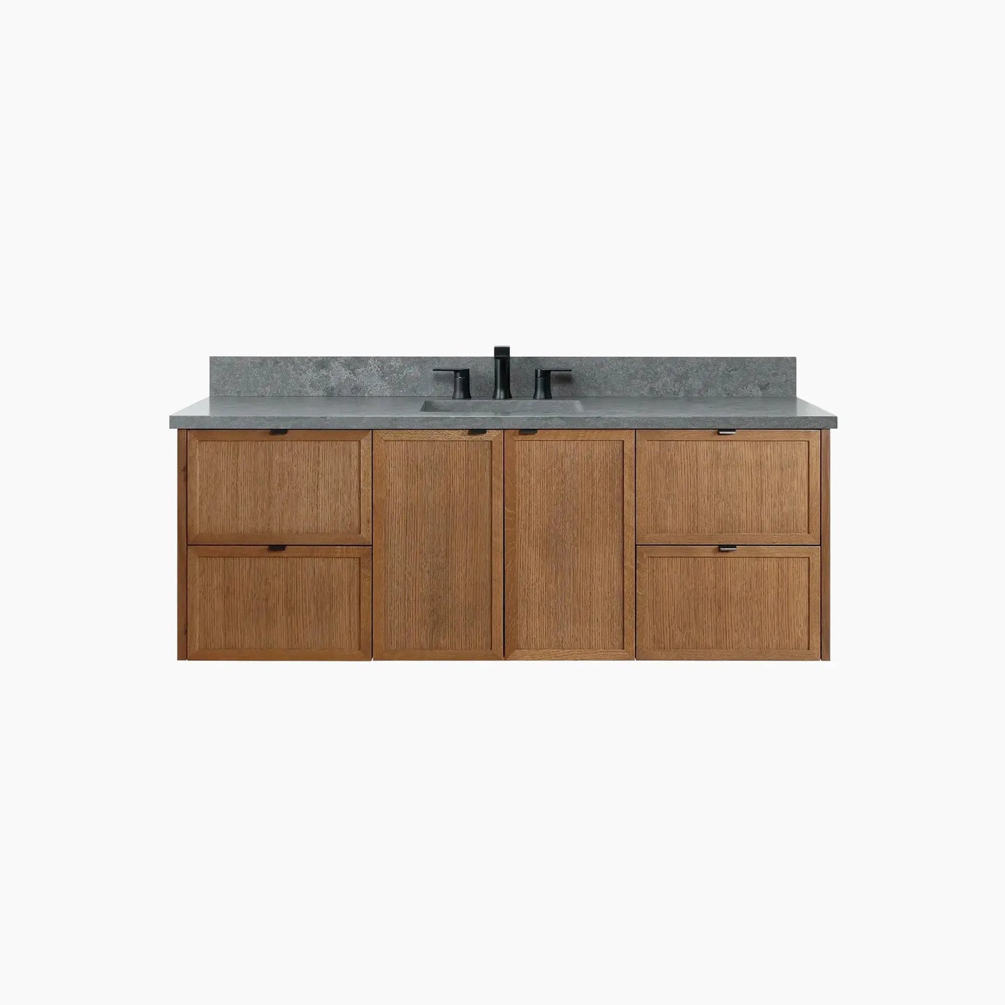 Cape Breton SLIM 60" Wall Mount Mid Century Oak Bathroom Vanity Teodor Bathroom Vanity Canada