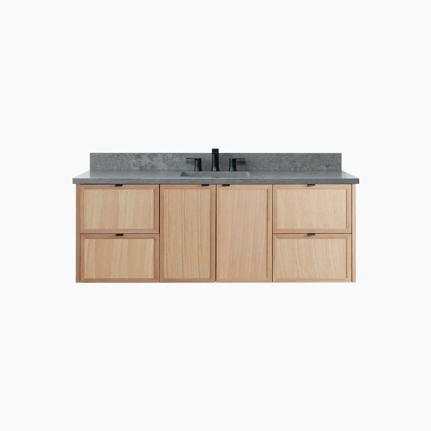 Cape Breton SLIM 60" Wall Mount White Oak Bathroom Vanity
