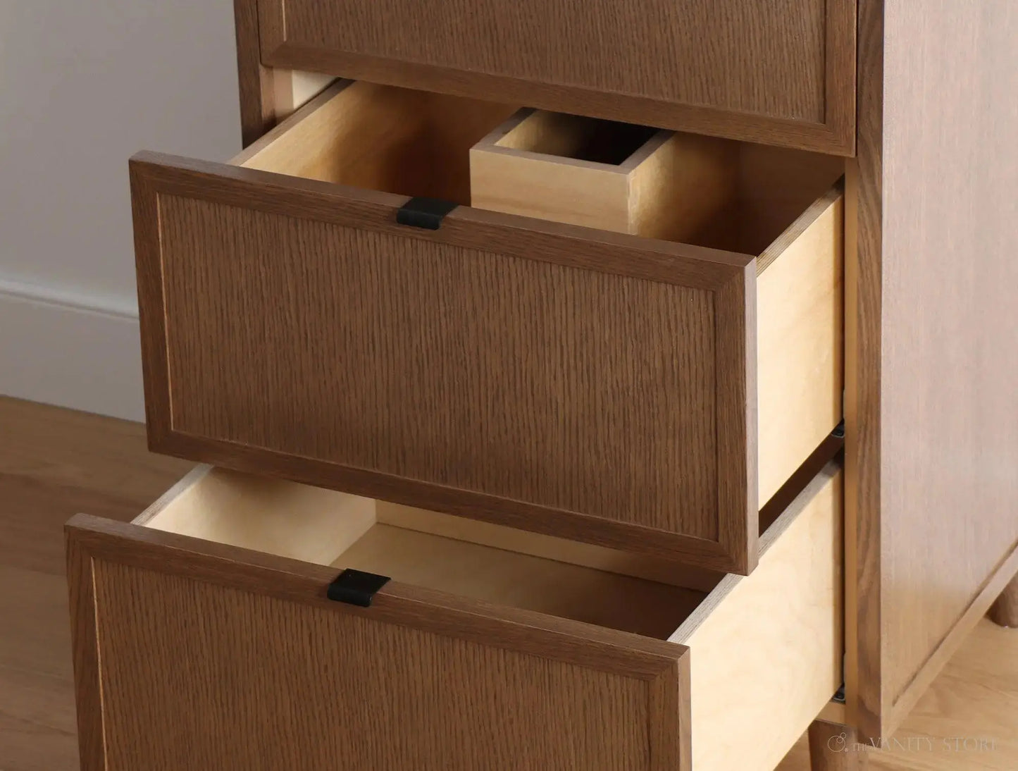 Cape Breton SLIM 24" Mid Century Oak Bathroom Vanity - All Drawers Teodor Bathroom Vanity Canada