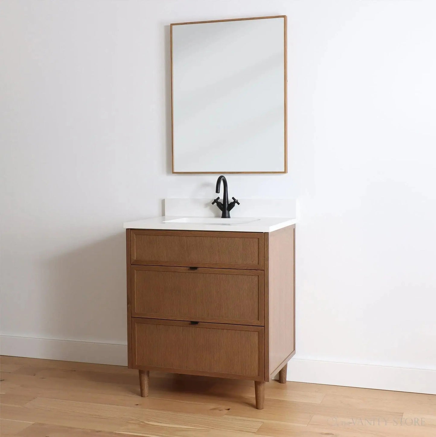 Cape Breton 30", Teodor® Mid Century Oak Vanity Teodor Bathroom VanityCanada