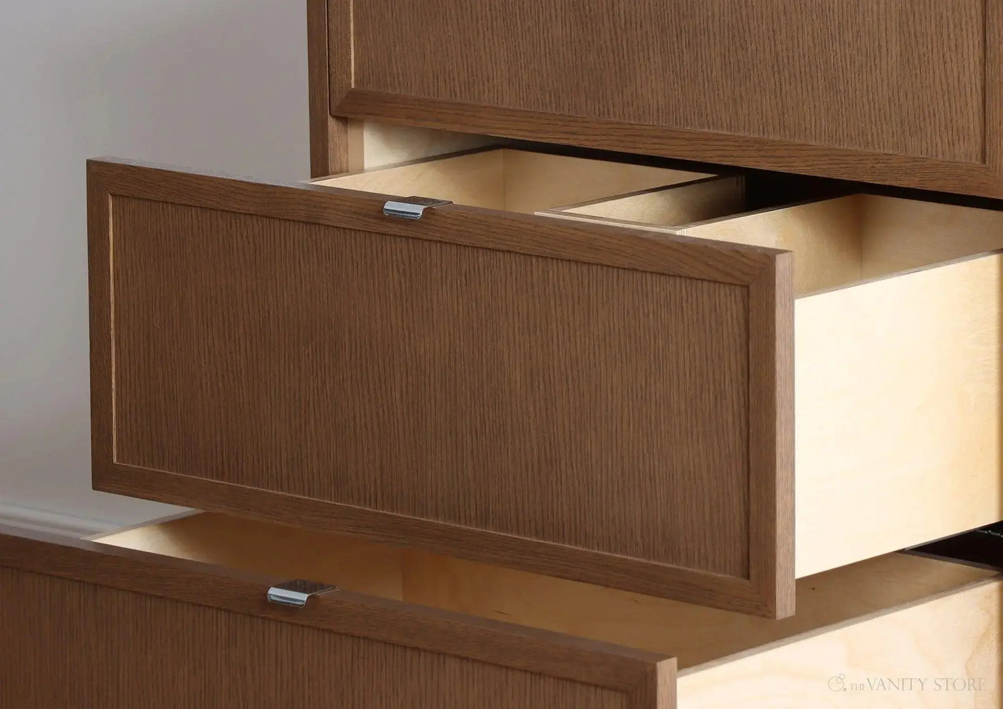 Cape Breton SLIM 30" Mid Century Oak Bathroom Vanity - All Drawers Teodor Bathroom Vanity Canada