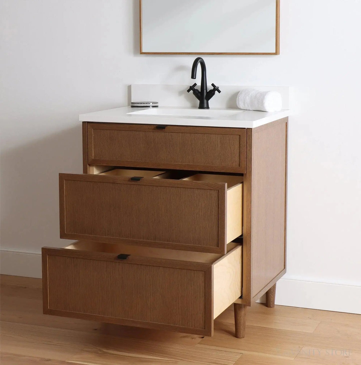 Cape Breton 30", Teodor® Mid Century Oak Vanity Teodor Bathroom VanityCanada