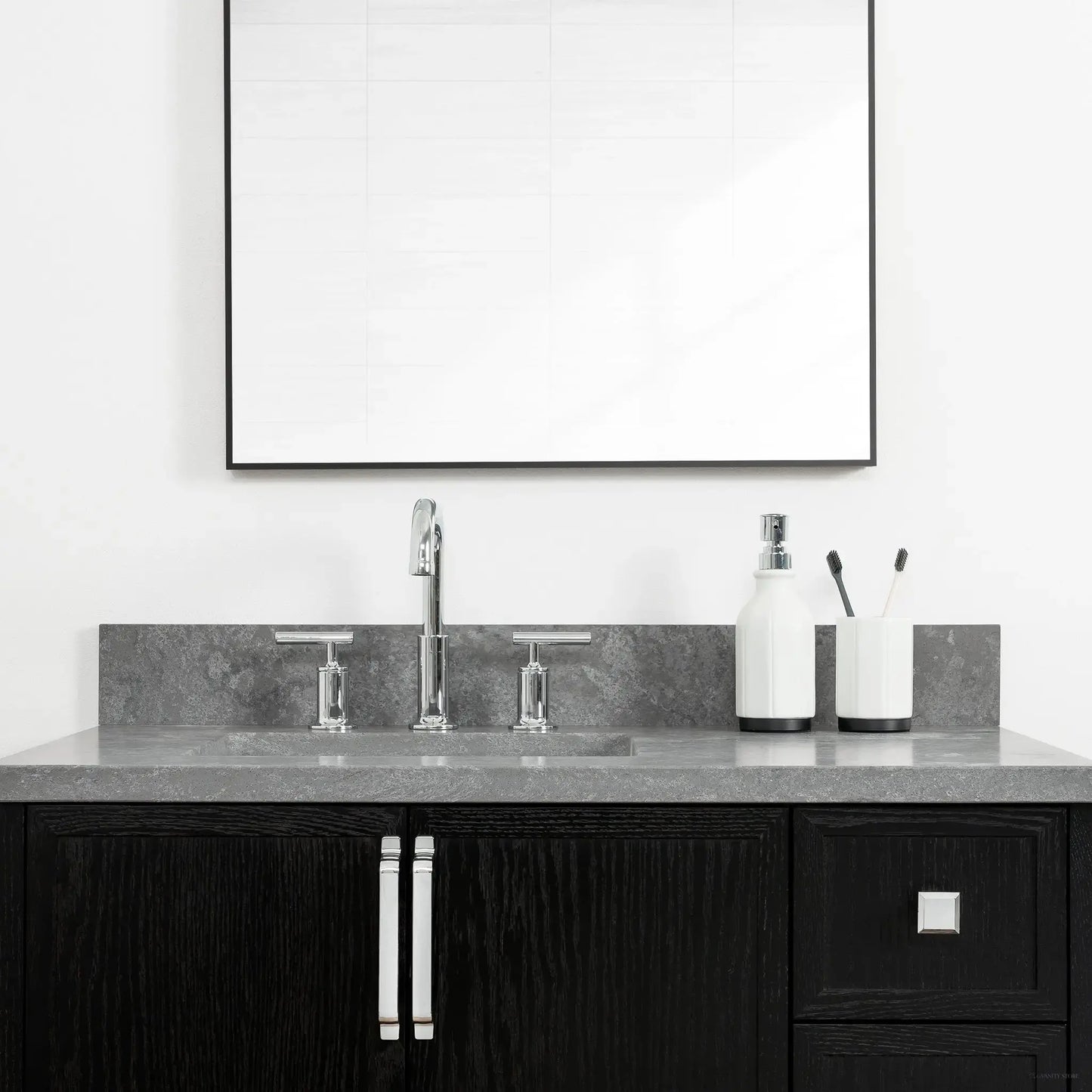 Cape Breton 36", Teodor® Blackened Oak Vanity, Left Sink Teodor Bathroom VanityCanada