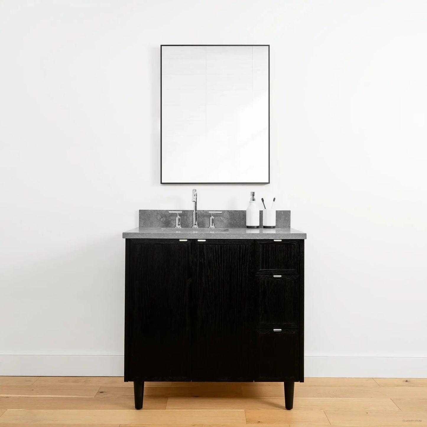 Cape Breton 36", Teodor® Blackened Oak Vanity, Left Sink Teodor Bathroom VanityCanada