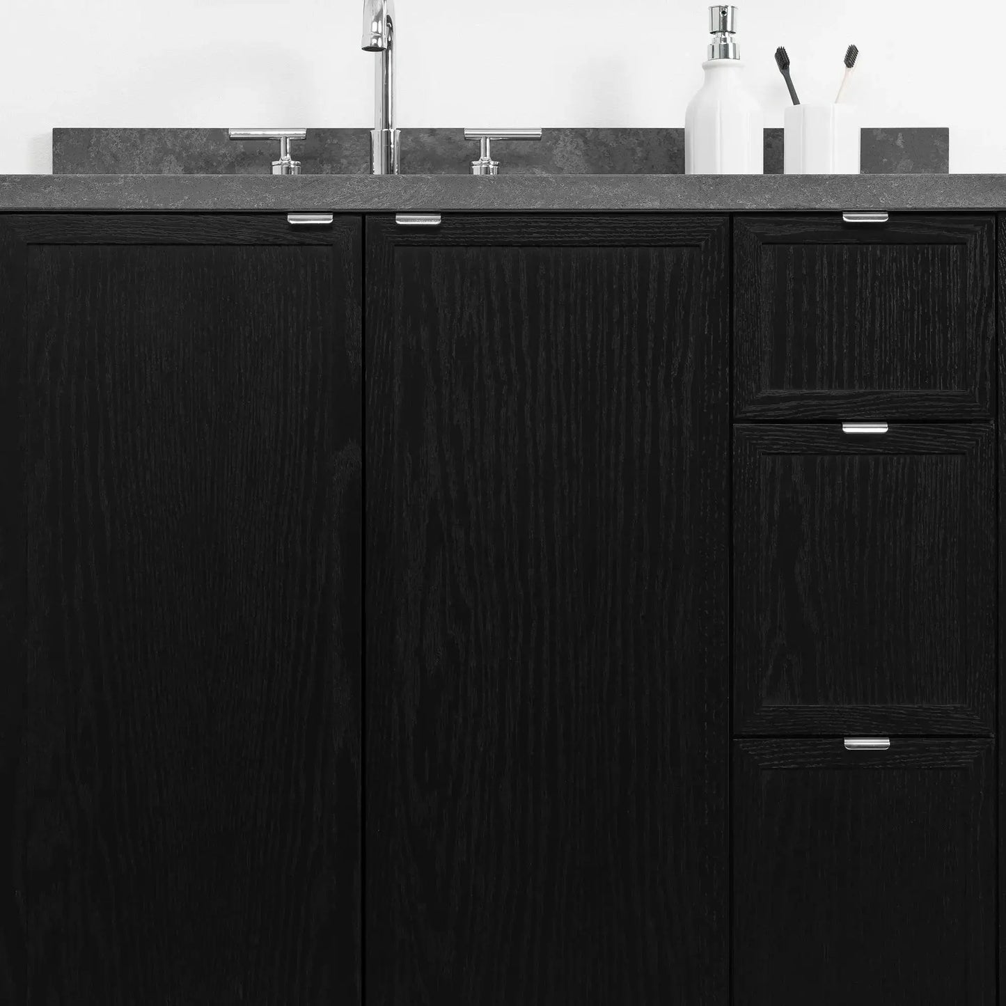 Cape Breton 36", Teodor® Blackened Oak Vanity, Left Sink Teodor Bathroom VanityCanada