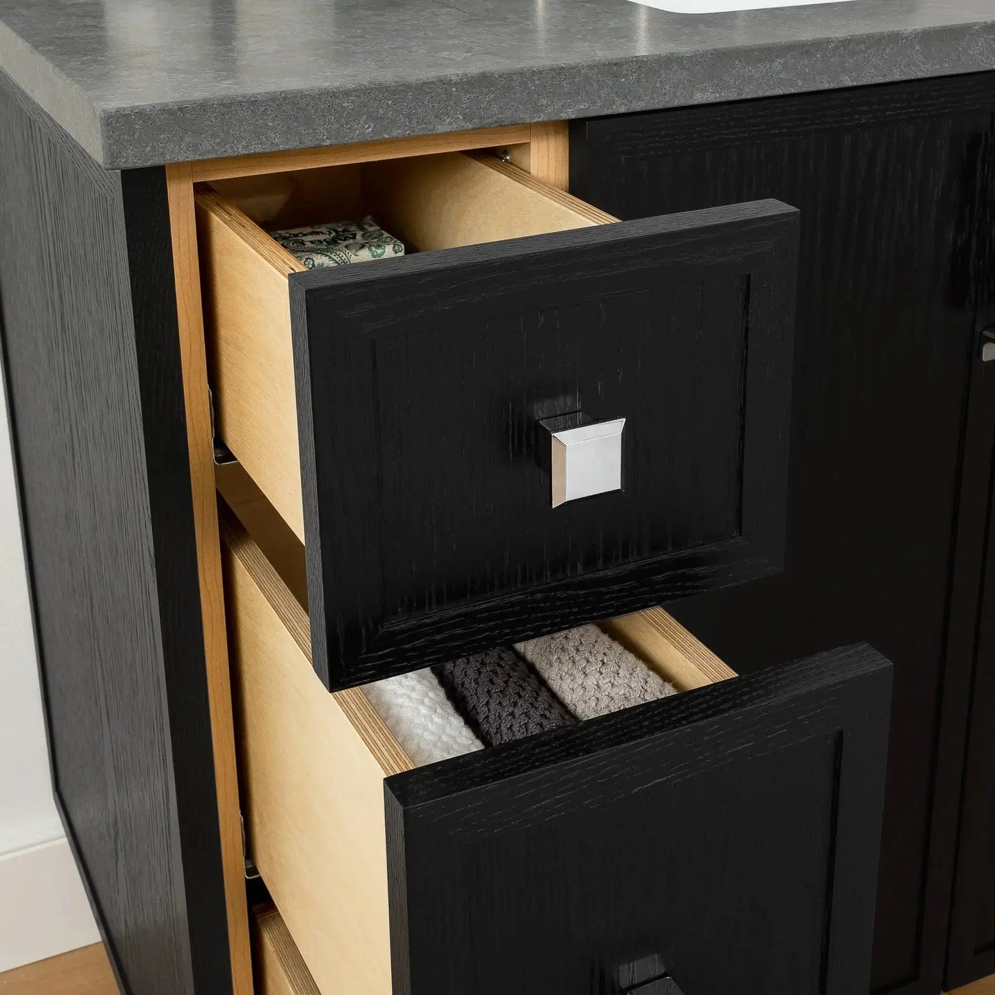 Cape Breton 36", Teodor® Blackened Oak Vanity, Right Sink Teodor Bathroom VanityCanada