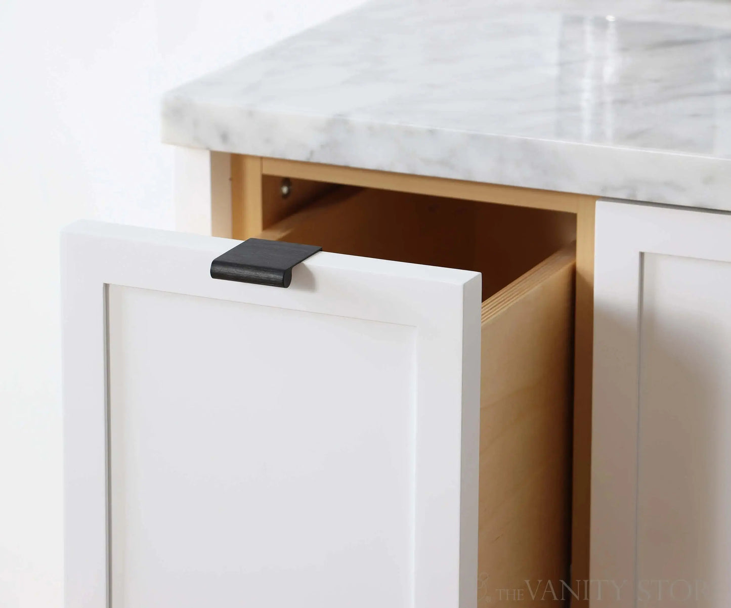 Cape Breton SLIM 36" Wall Mount Satin White Bathroom Vanity, Right Sink Teodor Bathroom Vanity Canada