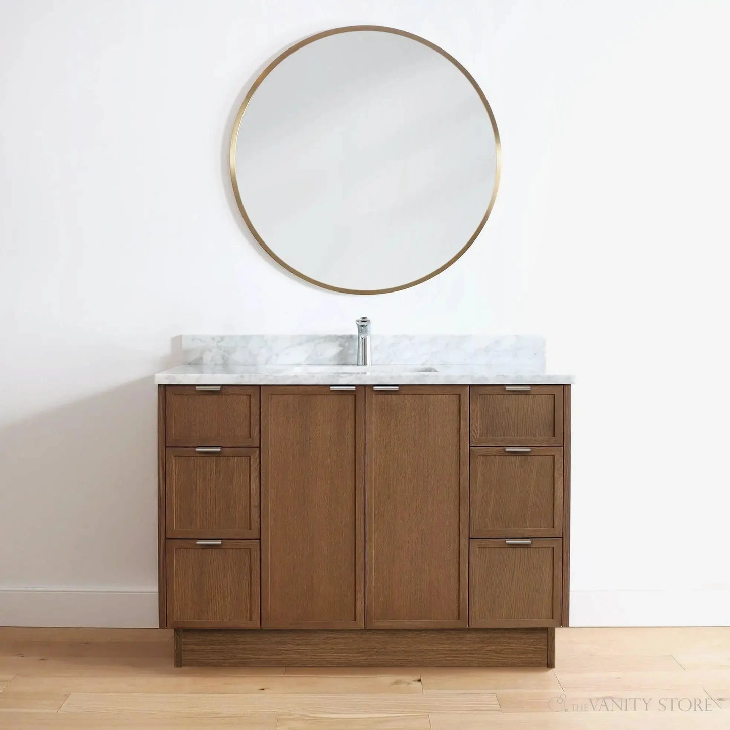 Cape Breton SLIM 48" Mid Century Oak Bathroom Vanity Teodor Bathroom Vanity Canada
