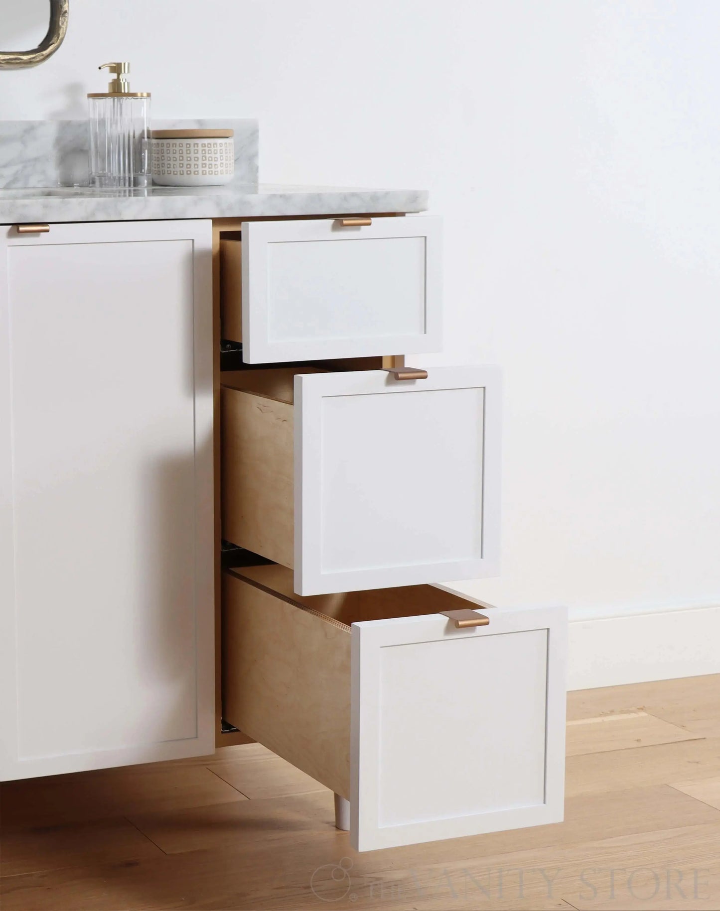Cape Breton SLIM 48" Satin White Bathroom Vanity Teodor Bathroom Vanity Canada