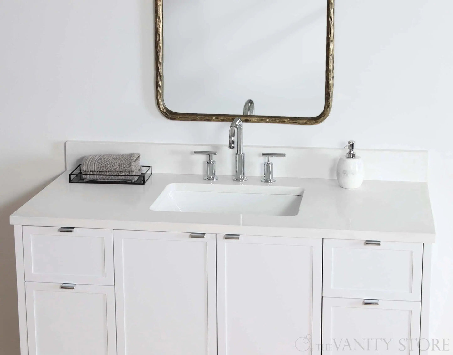 Cape Breton SLIM 48" Satin White Bathroom Vanity Teodor Bathroom Vanity Canada