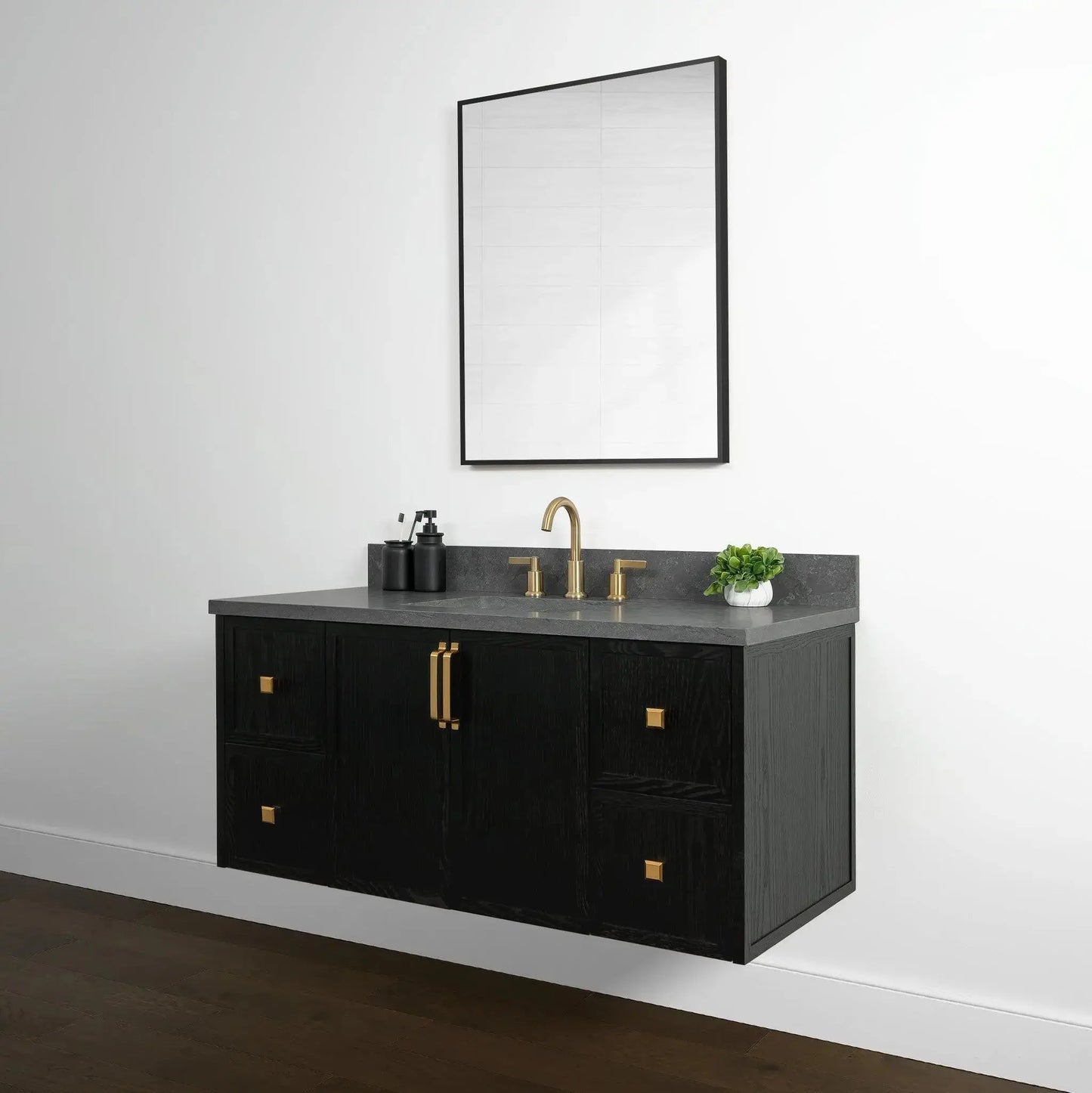 Cape Breton 48", Teodor® Wall Mount Blackened Oak Vanity Teodor Bathroom VanityCanada