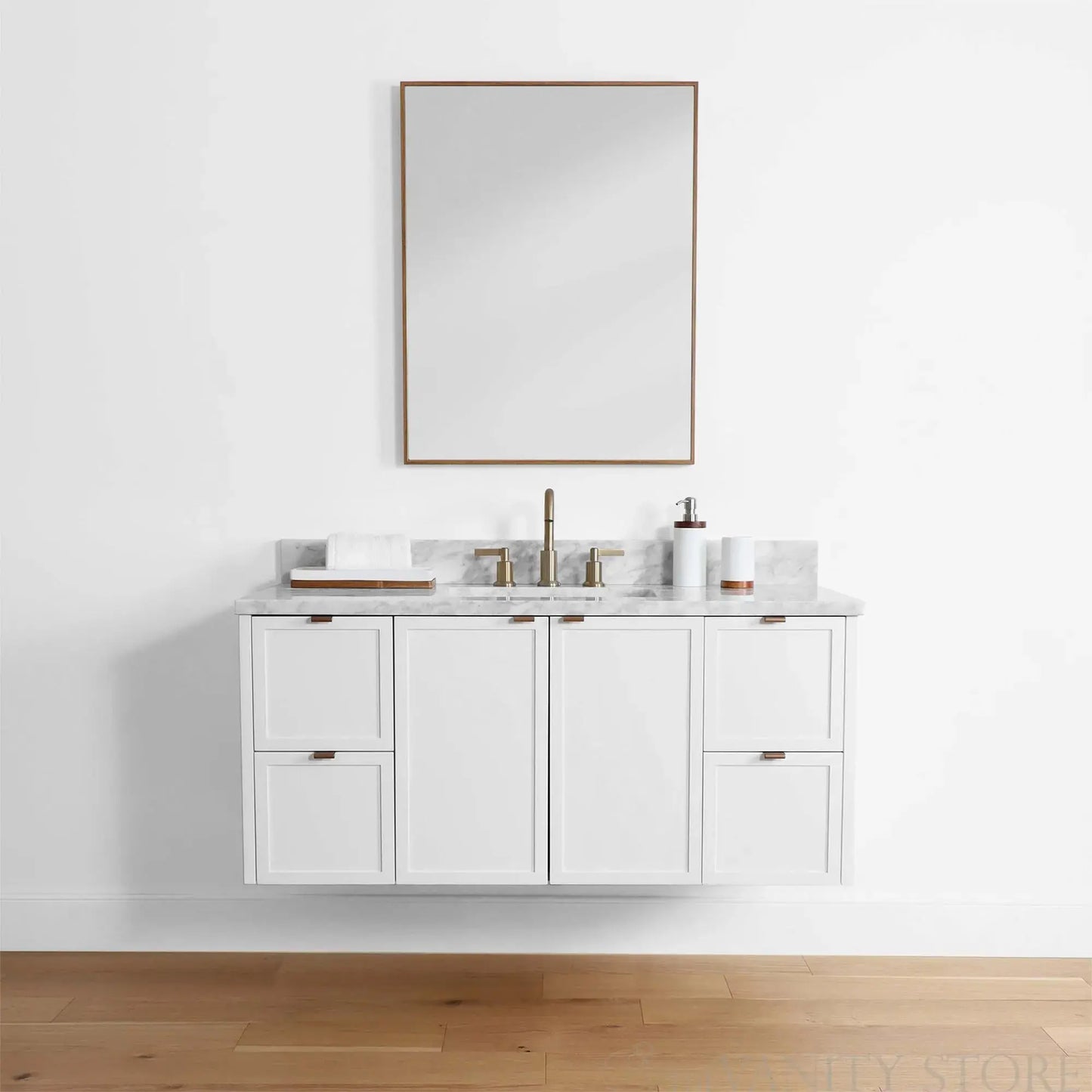 Cape Breton 48", Teodor® Wall Mount Satin White Vanity Teodor Bathroom VanityCanada