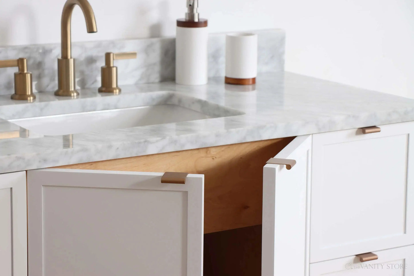 Cape Breton SLIM 48" Wall Mount Satin White Bathroom Vanity Teodor Bathroom Vanity Canada