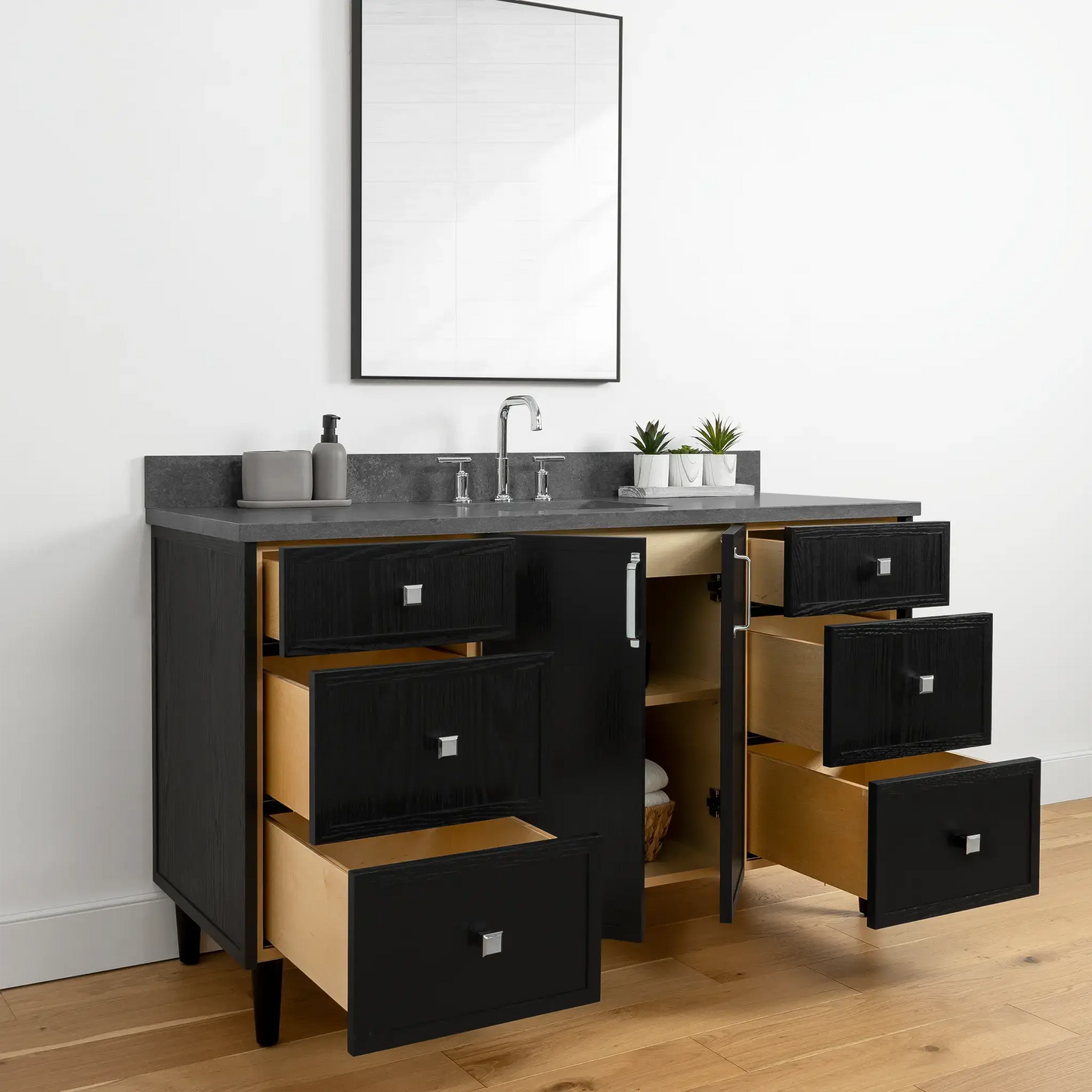 Cape Breton 60", Teodor® Blackened Oak Vanity Teodor Bathroom VanityCanada
