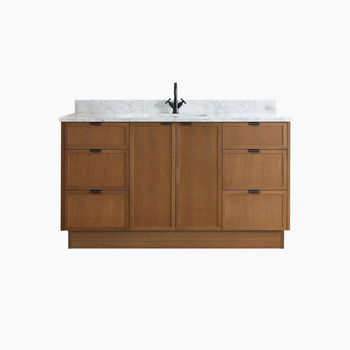 Cape Breton SLIM 60" Mid Century Oak Bathroom Vanity Teodor Bathroom Vanity Canada