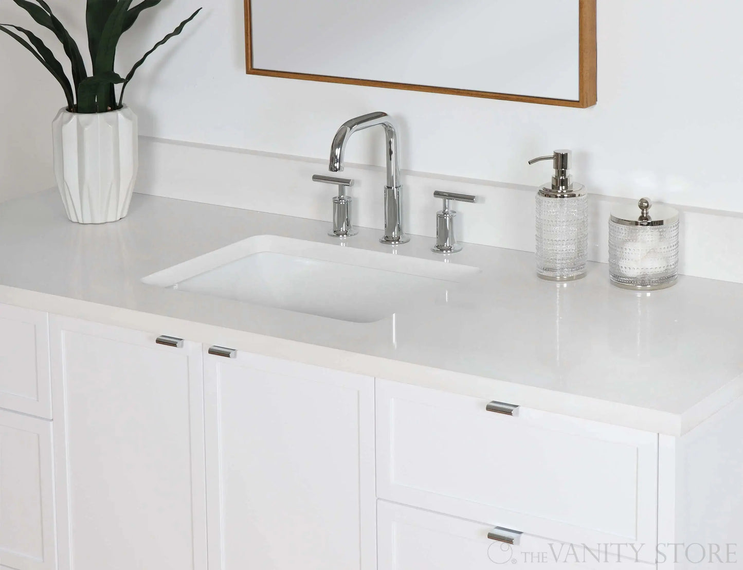 Cape Breton SLIM 60" Satin White Bathroom Vanity Teodor Bathroom Vanity Canada