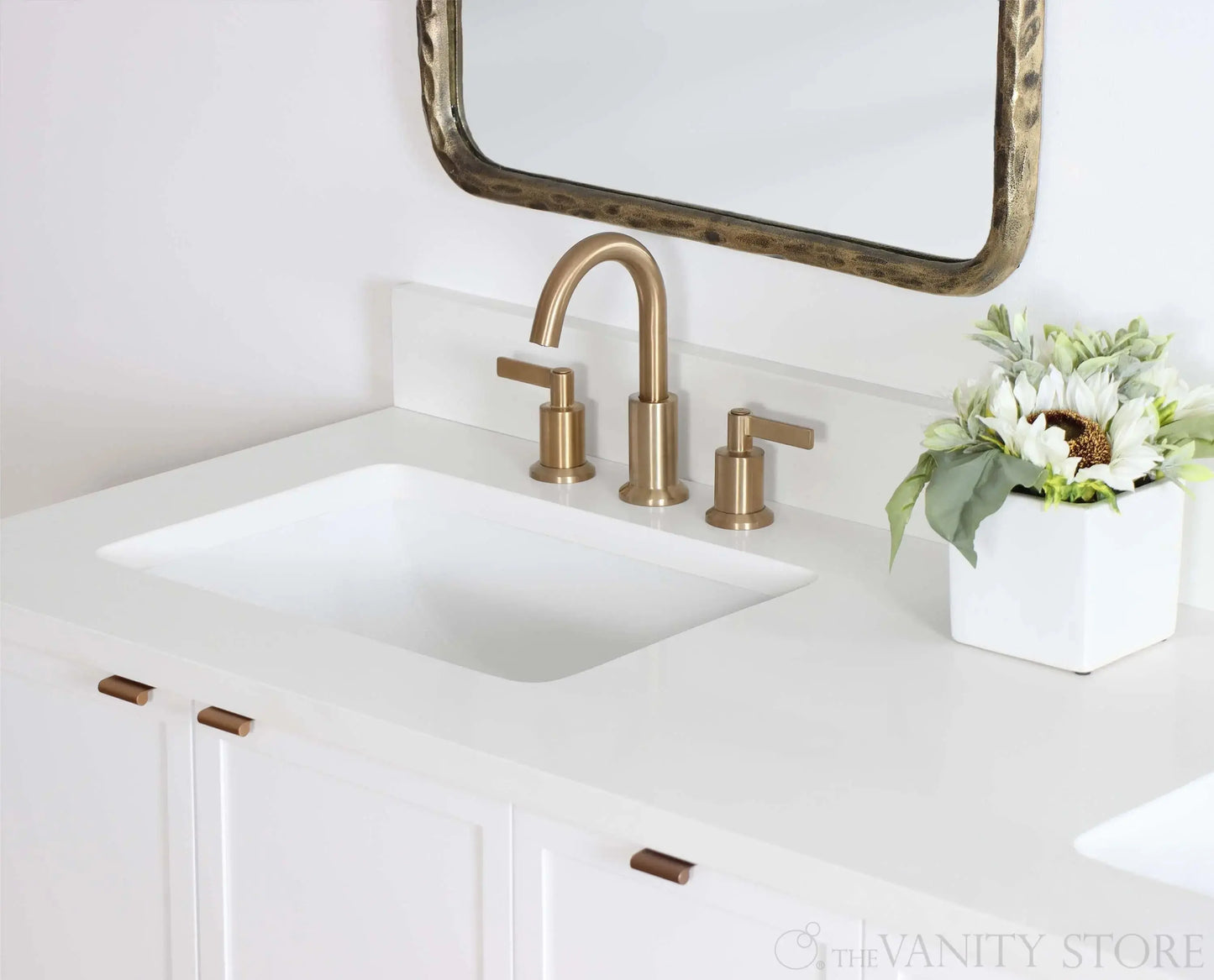 Cape Breton SLIM 60" Satin White Bathroom Vanity, Double Sink Teodor Bathroom Vanity Canada