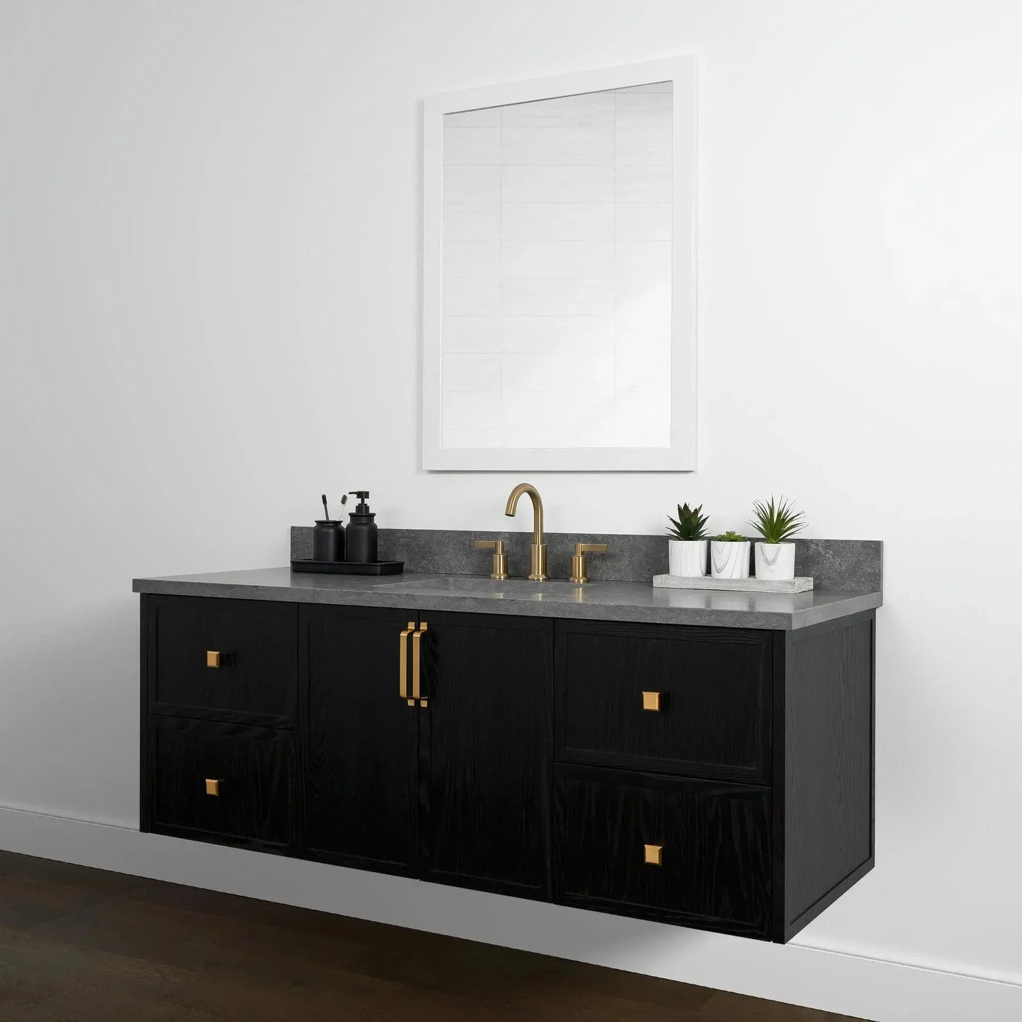 Cape Breton 60", Teodor® Wall Mount Blackened Oak Vanity Teodor Bathroom VanityCanada