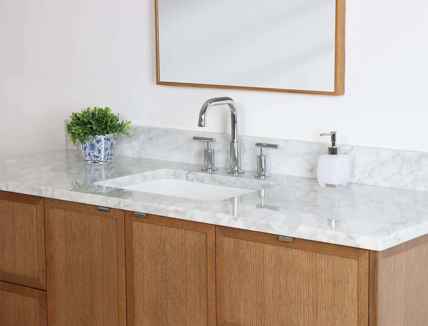 Cape Breton SLIM 60" Wall Mount Mid Century Oak Bathroom Vanity Teodor Bathroom Vanity Canada
