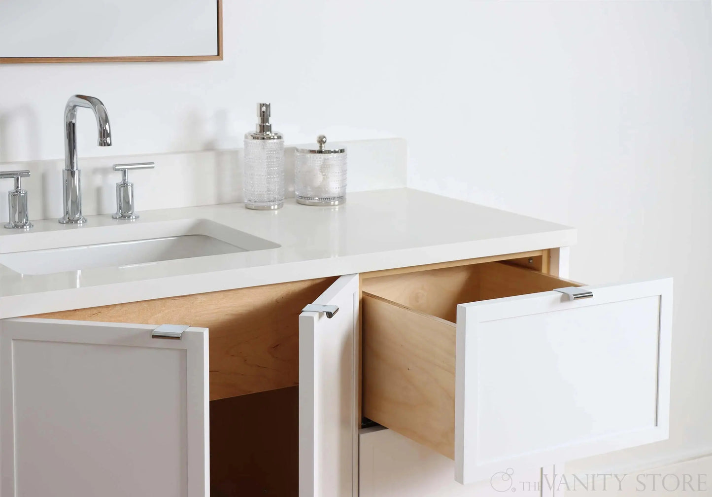 Cape Breton SLIM 60" Wall Mount Satin White Bathroom Vanity Teodor Bathroom Vanity Canada