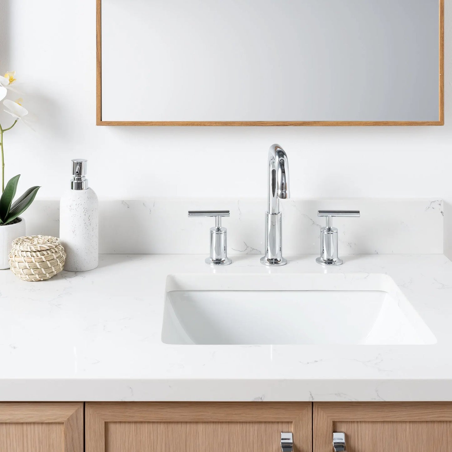 Cape Breton 60", Teodor® Wall Mount White Oak Vanity, Double Sink Teodor Bathroom VanityCanada