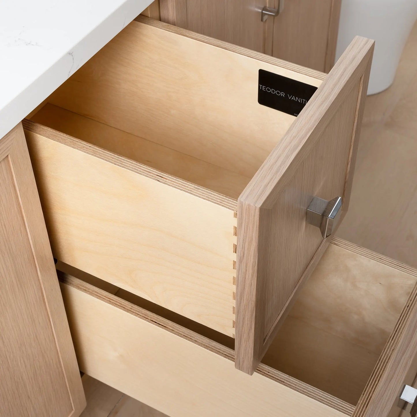 Cape Breton 60", Teodor® Wall Mount White Oak Vanity, Double Sink Teodor Bathroom VanityCanada