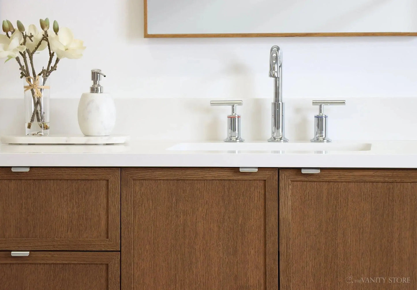 Cape Breton SLIM 72" Mid Century Oak Bathroom Vanity, Double Sink Teodor Bathroom Vanity Canada