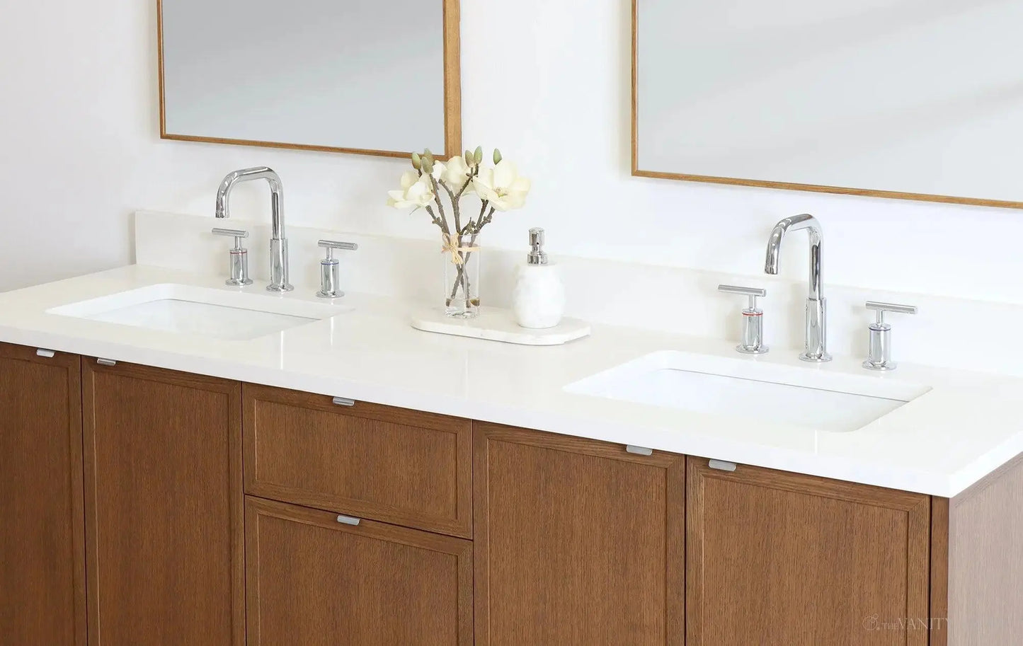 Cape Breton SLIM 72" Mid Century Oak Bathroom Vanity, Double Sink Teodor Bathroom Vanity Canada