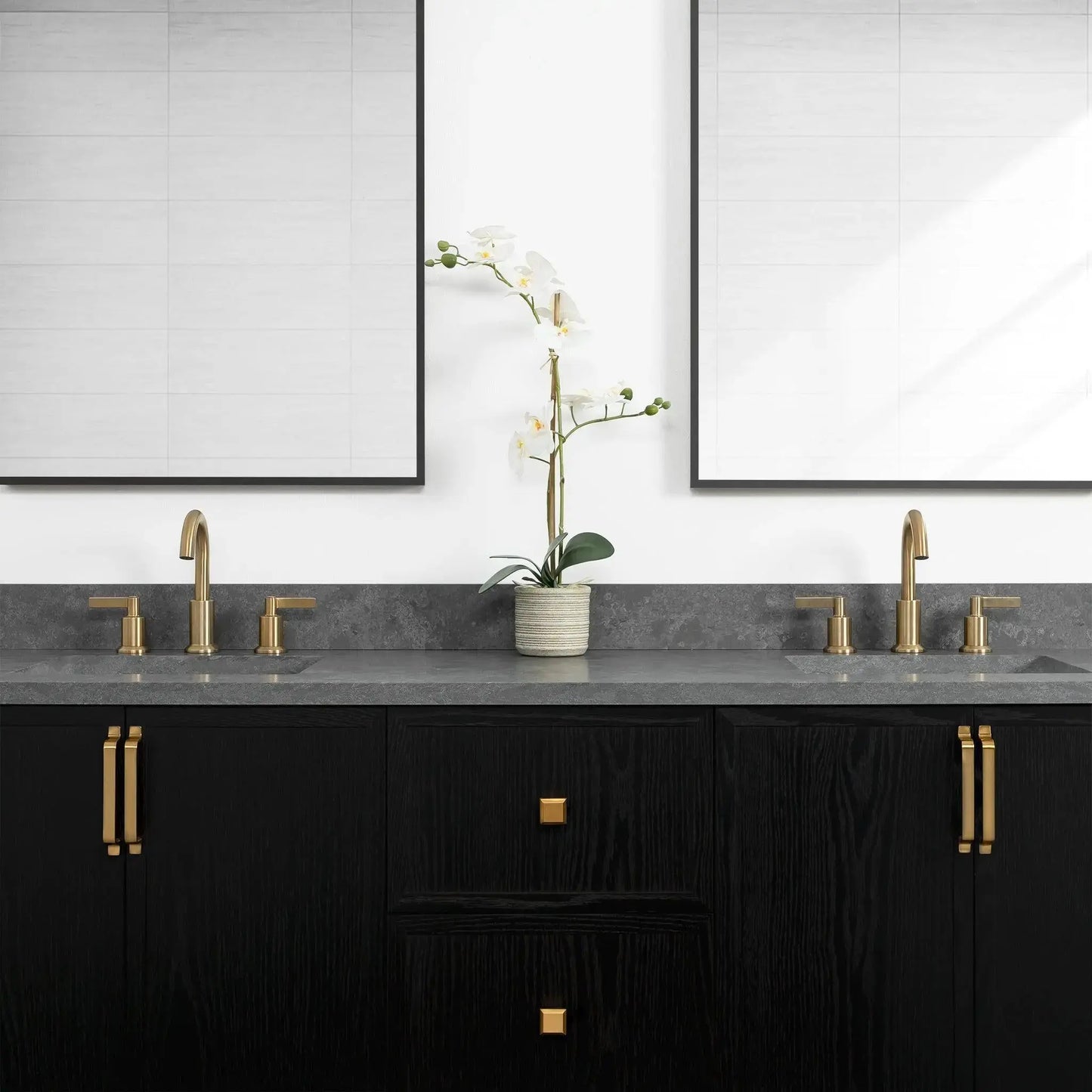 Cape Breton 72", Teodor® Wall Mount Blackened Oak Vanity, Double Sink Teodor Bathroom VanityCanada