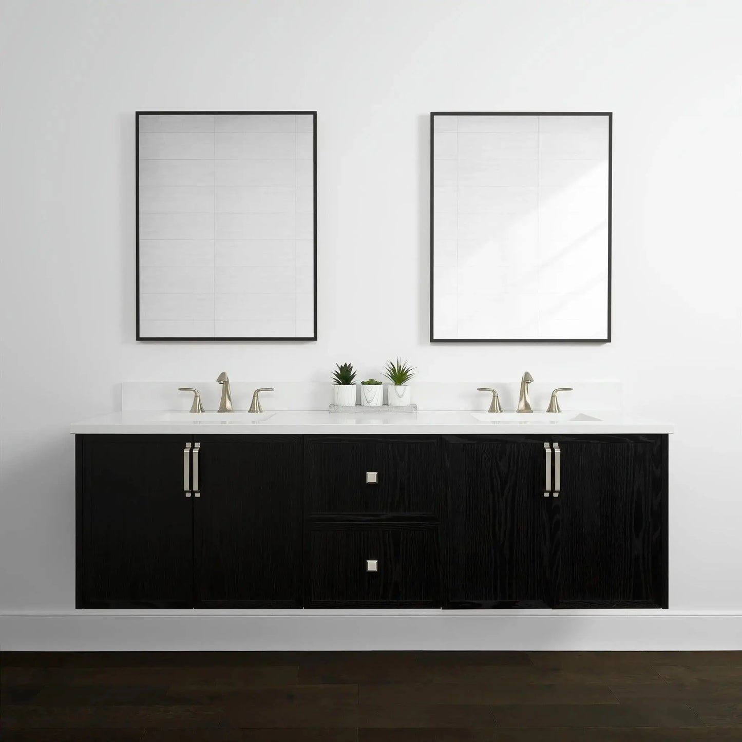 Cape Breton 72", Teodor® Wall Mount Blackened Oak Vanity, Double Sink Teodor Bathroom VanityCanada