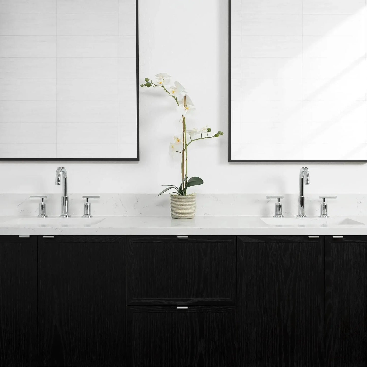 Cape Breton 72", Teodor® Wall Mount Blackened Oak Vanity, Double Sink Teodor Bathroom VanityCanada