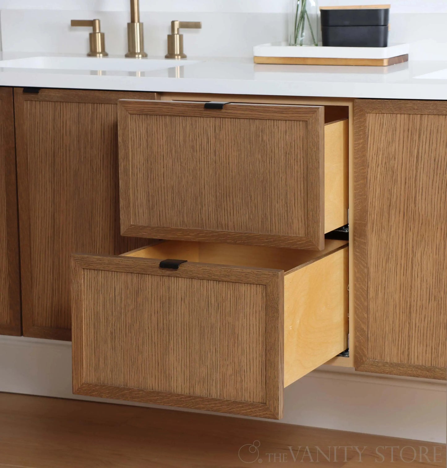 Cape Breton SLIM 72" Wall Mount Mid Century Oak Bathroom Vanity, Double Sink Teodor Bathroom Vanity Canada