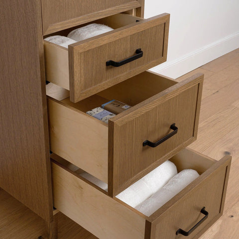 Cape Breton, Teodor® Mid Century Oak Linen Cabinet Teodor Bathroom VanityCanada