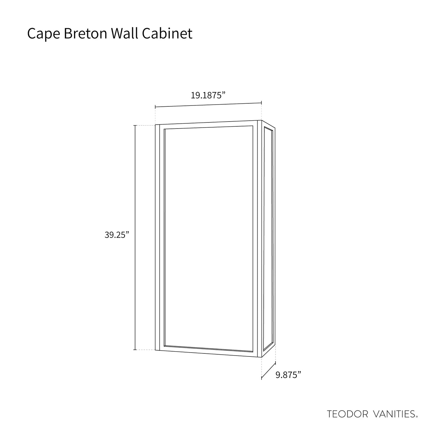 Cape Breton, Teodor® Mid Century Oak Wall Cabinet Teodor Bathroom VanityCanada