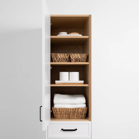 Cape Breton, Teodor® Satin White Linen Cabinet Teodor Bathroom VanityCanada