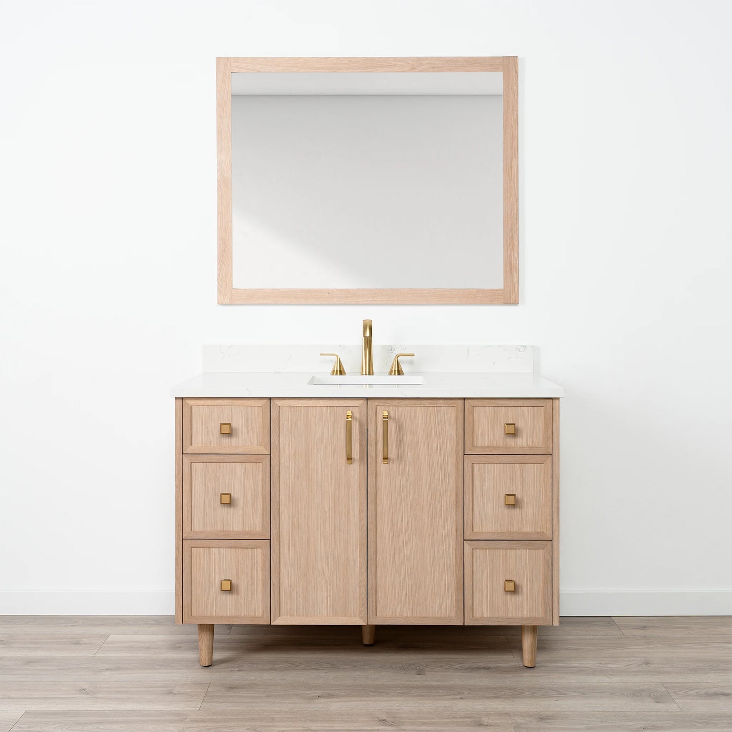 Cape Breton SLIM 48" White Oak Bathroom Vanity