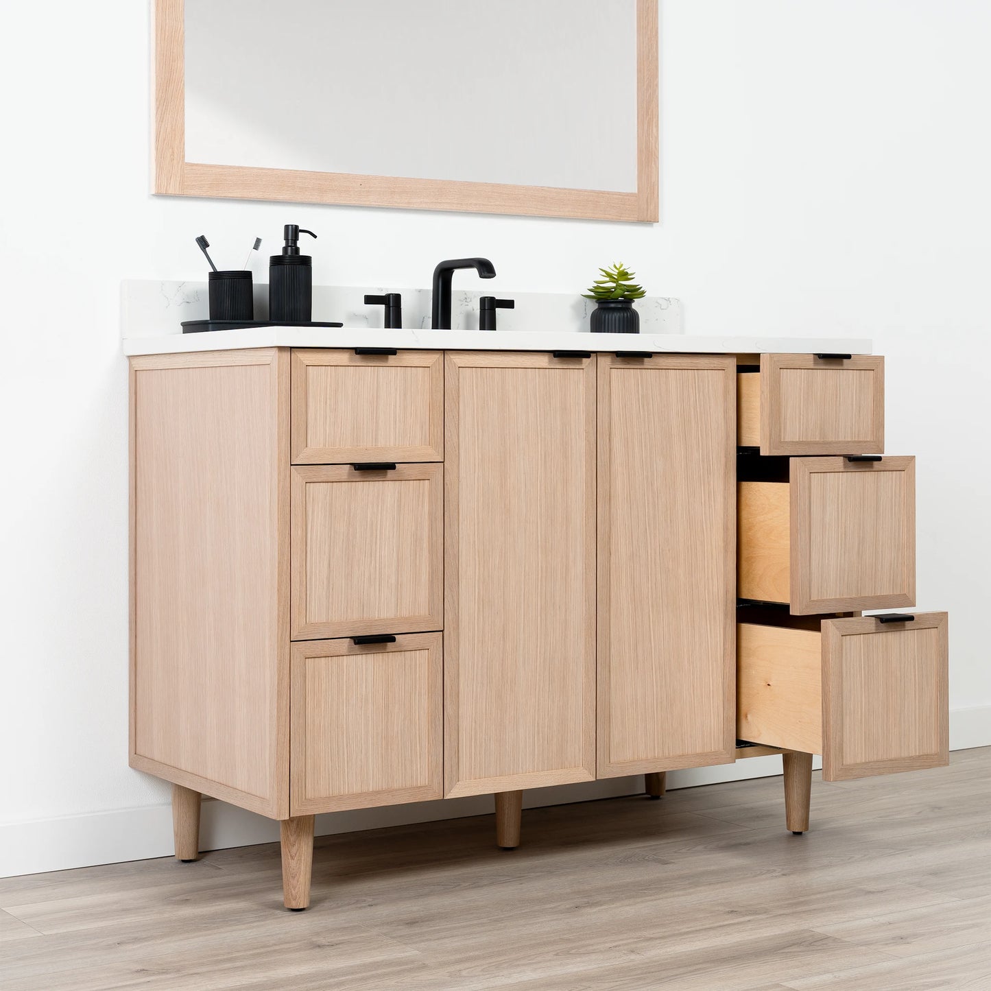 Cape Breton SLIM 48" White Oak Bathroom Vanity