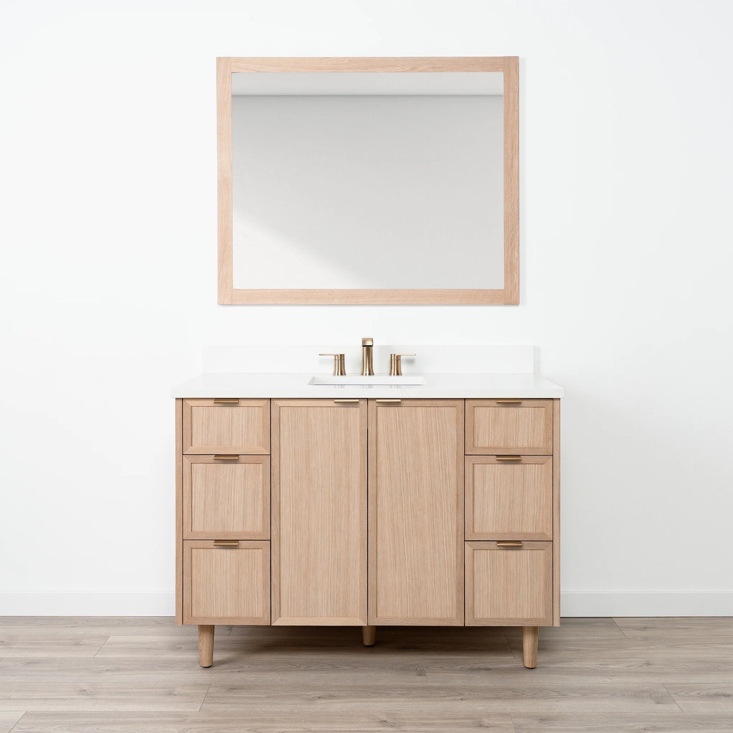 Cape Breton SLIM 48" White Oak Bathroom Vanity