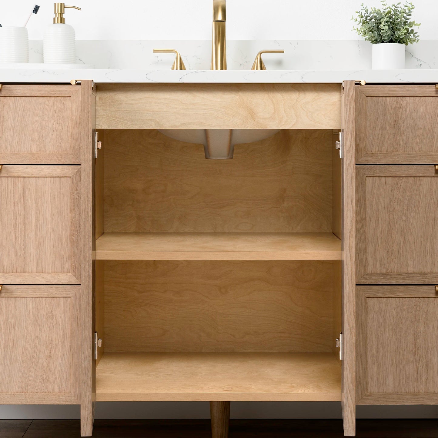 Cape Breton SLIM 60" White Oak Bathroom Vanity