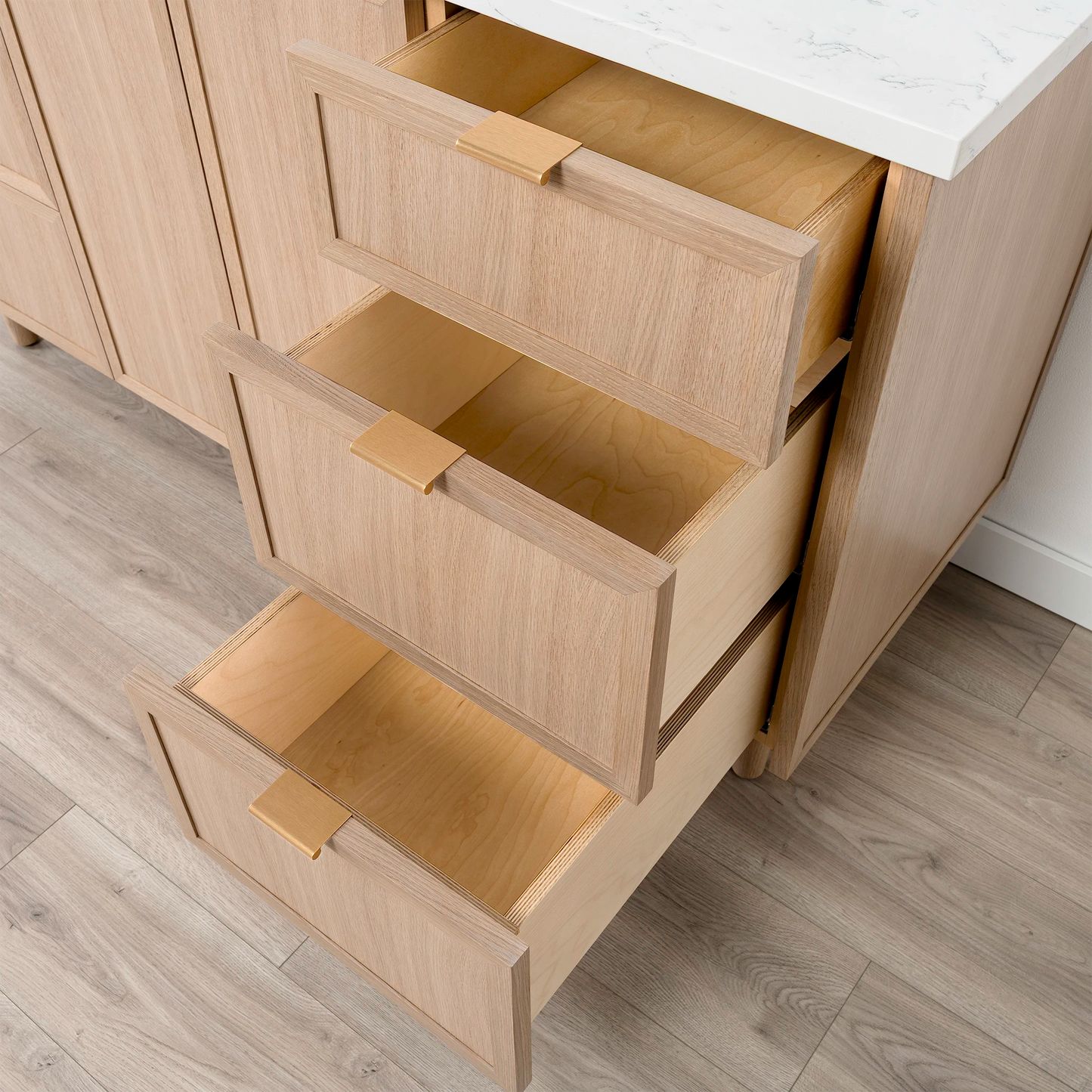 Cape Breton SLIM 60" White Oak Bathroom Vanity