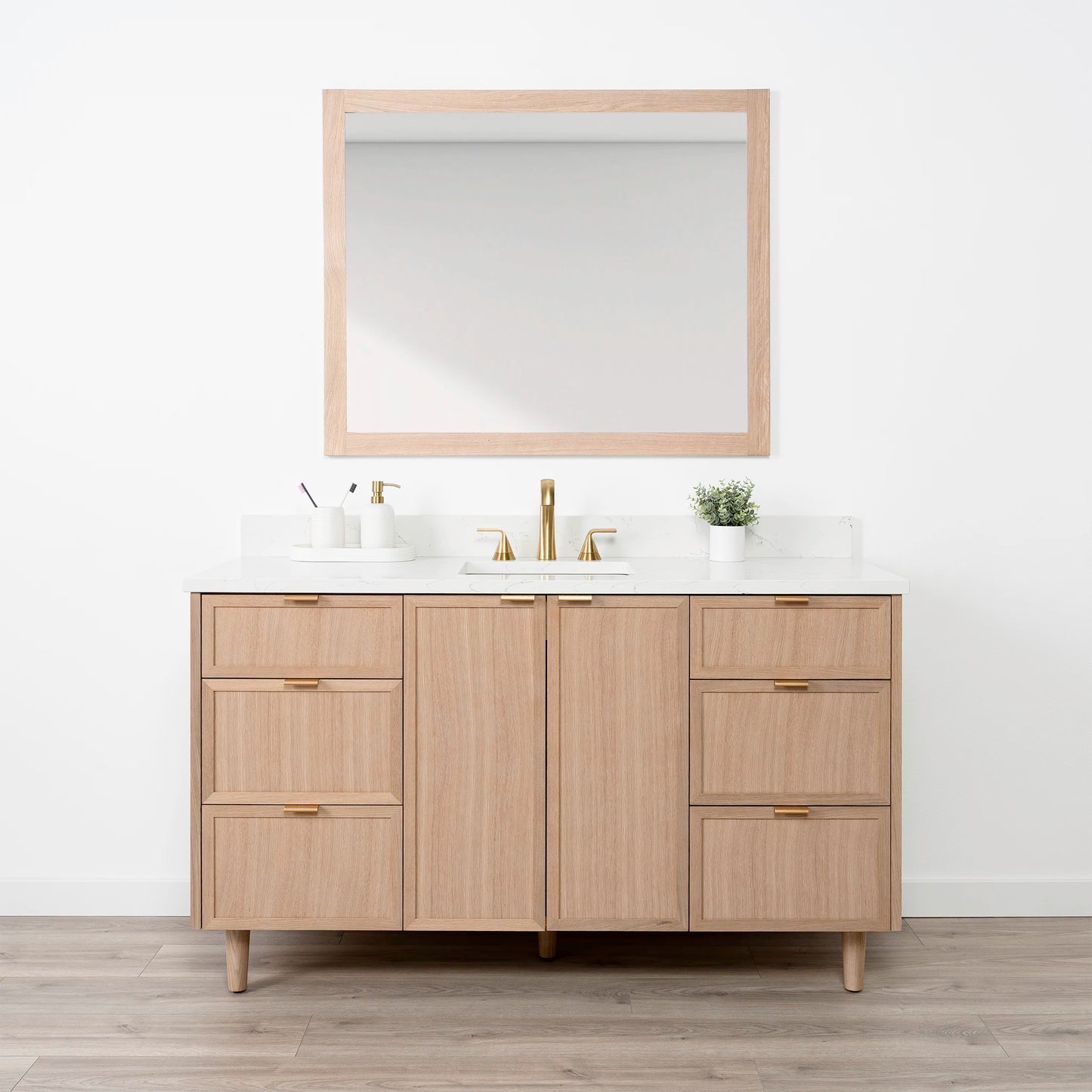 Cape Breton SLIM 60" White Oak Bathroom Vanity