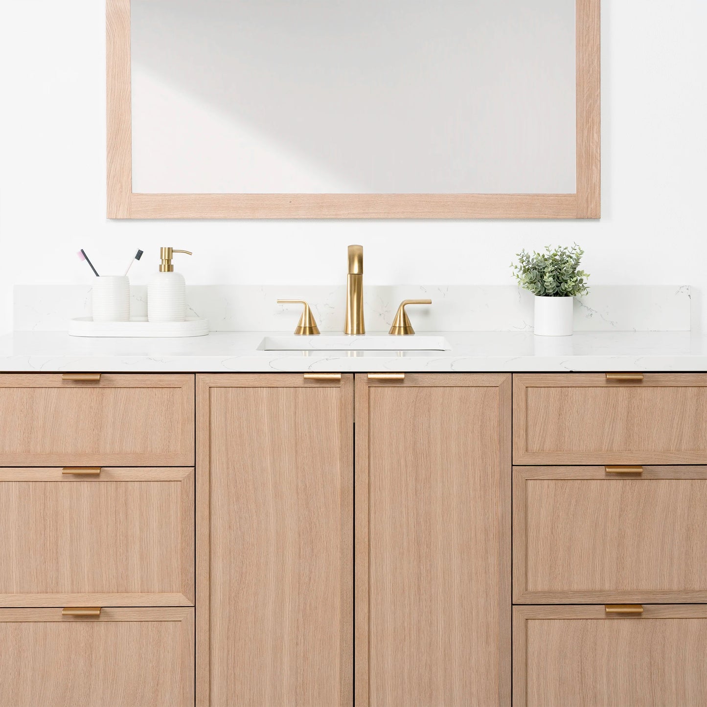 Cape Breton SLIM 60" White Oak Bathroom Vanity