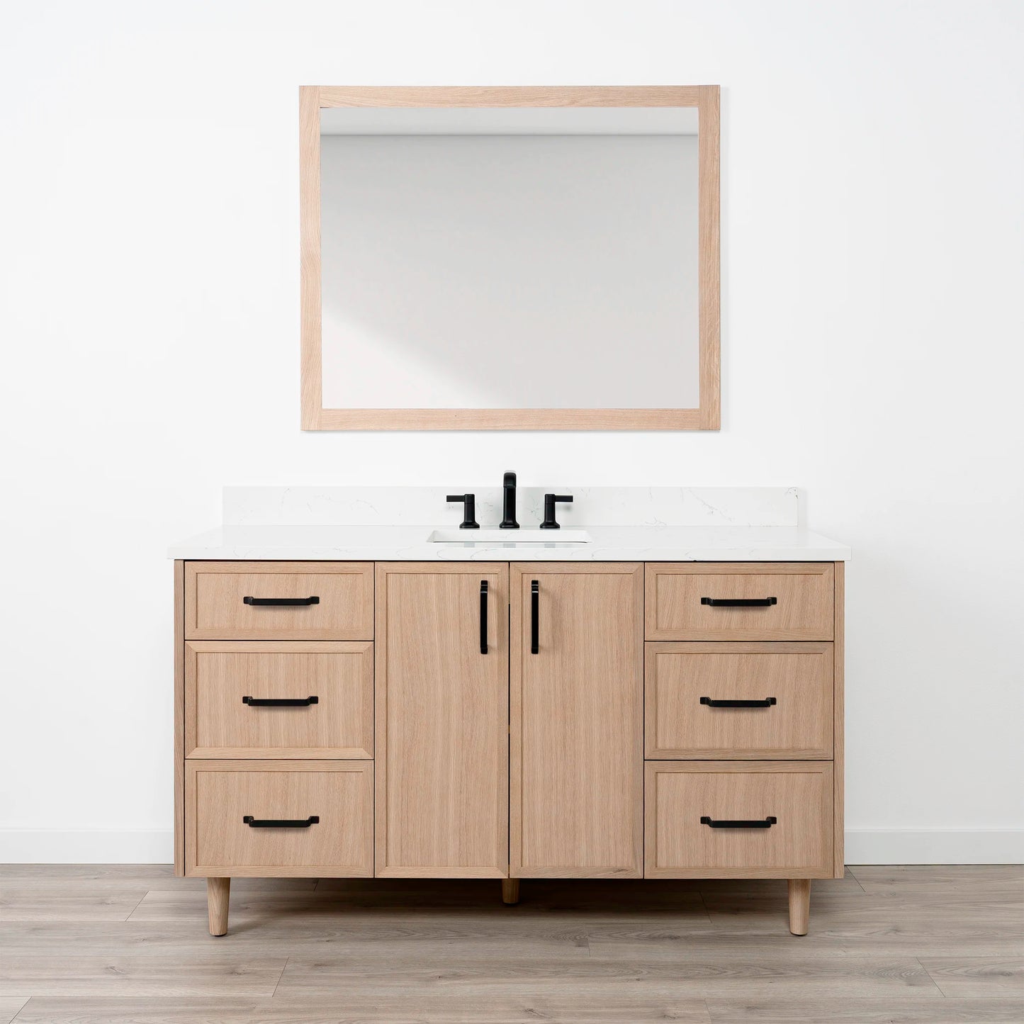 Cape Breton SLIM 60" White Oak Bathroom Vanity