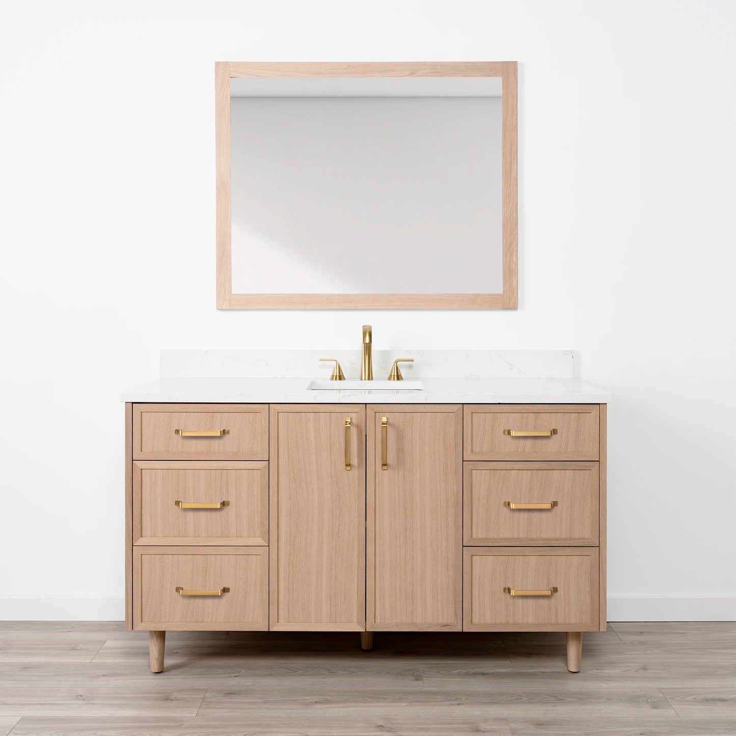Cape Breton SLIM 60" White Oak Bathroom Vanity