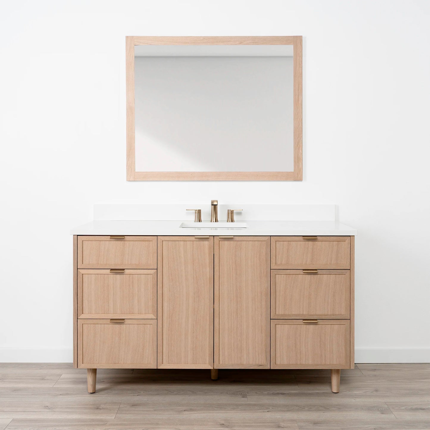 Cape Breton SLIM 60" White Oak Bathroom Vanity