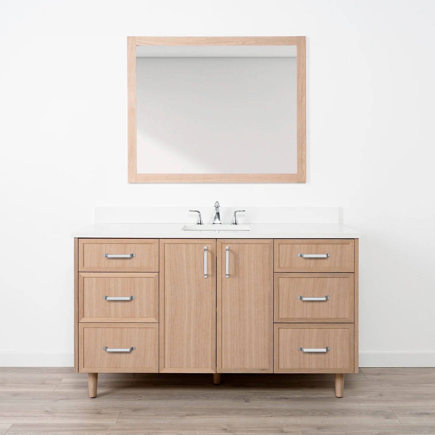 Cape Breton SLIM 60" White Oak Bathroom Vanity