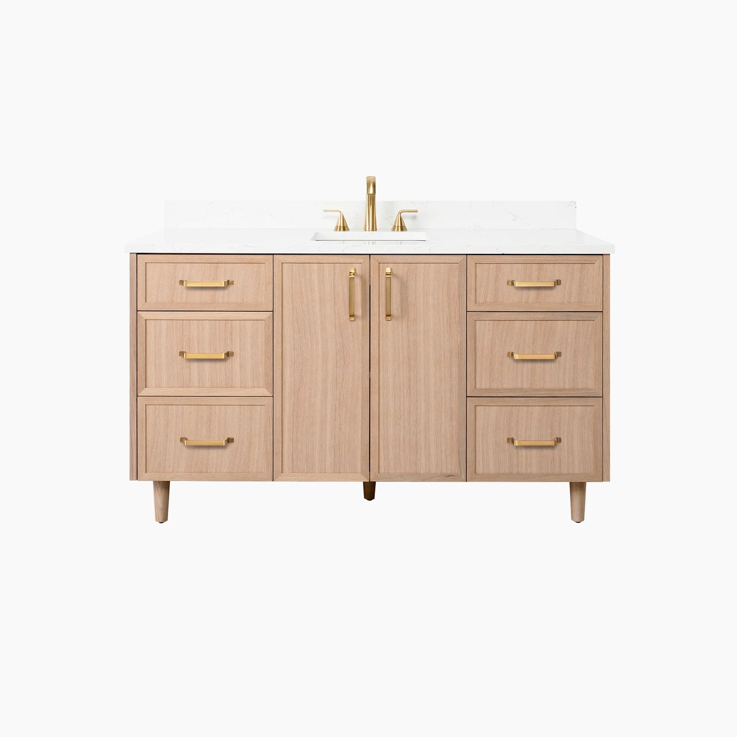Cape Breton SLIM 60" White Oak Bathroom Vanity