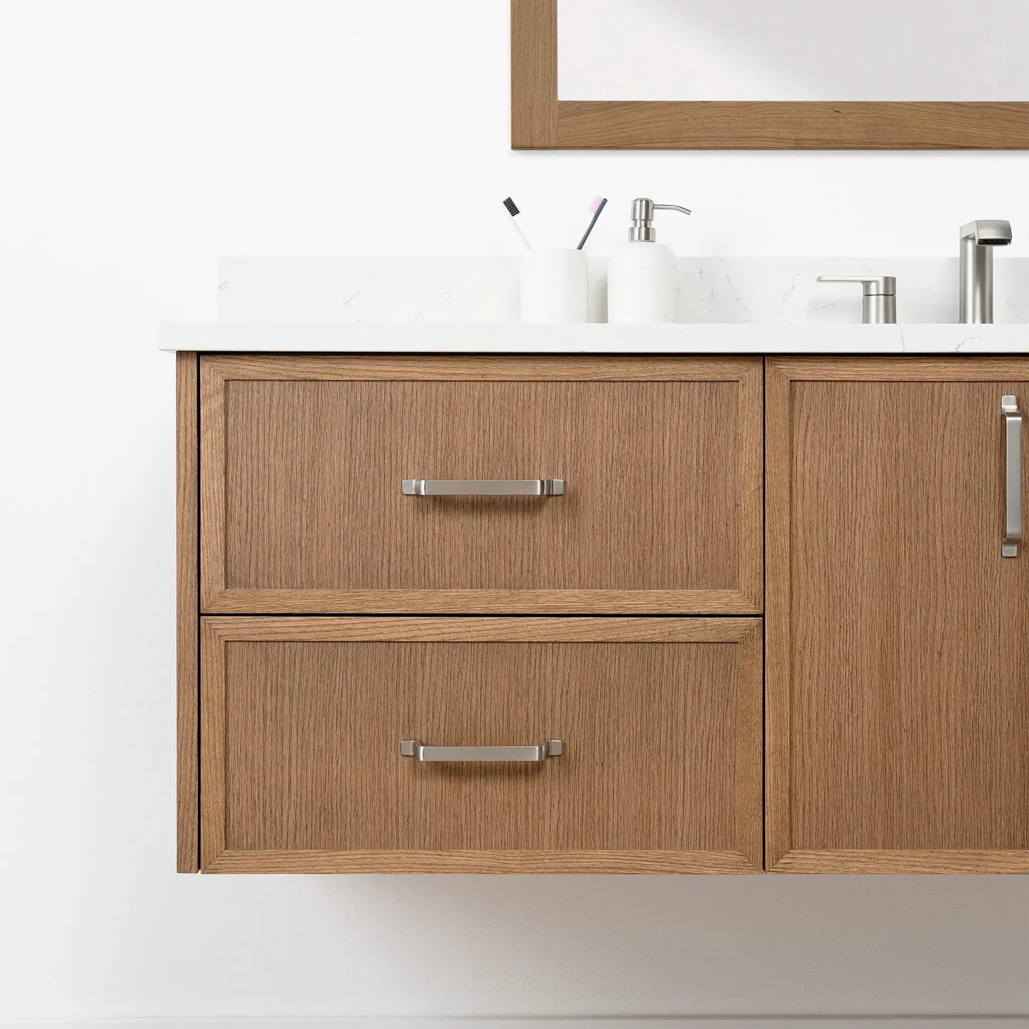 Cape Breton SLIM 72" Wall Mount Mid Century Oak Bathroom Vanity Teodor Bathroom Vanity Canada