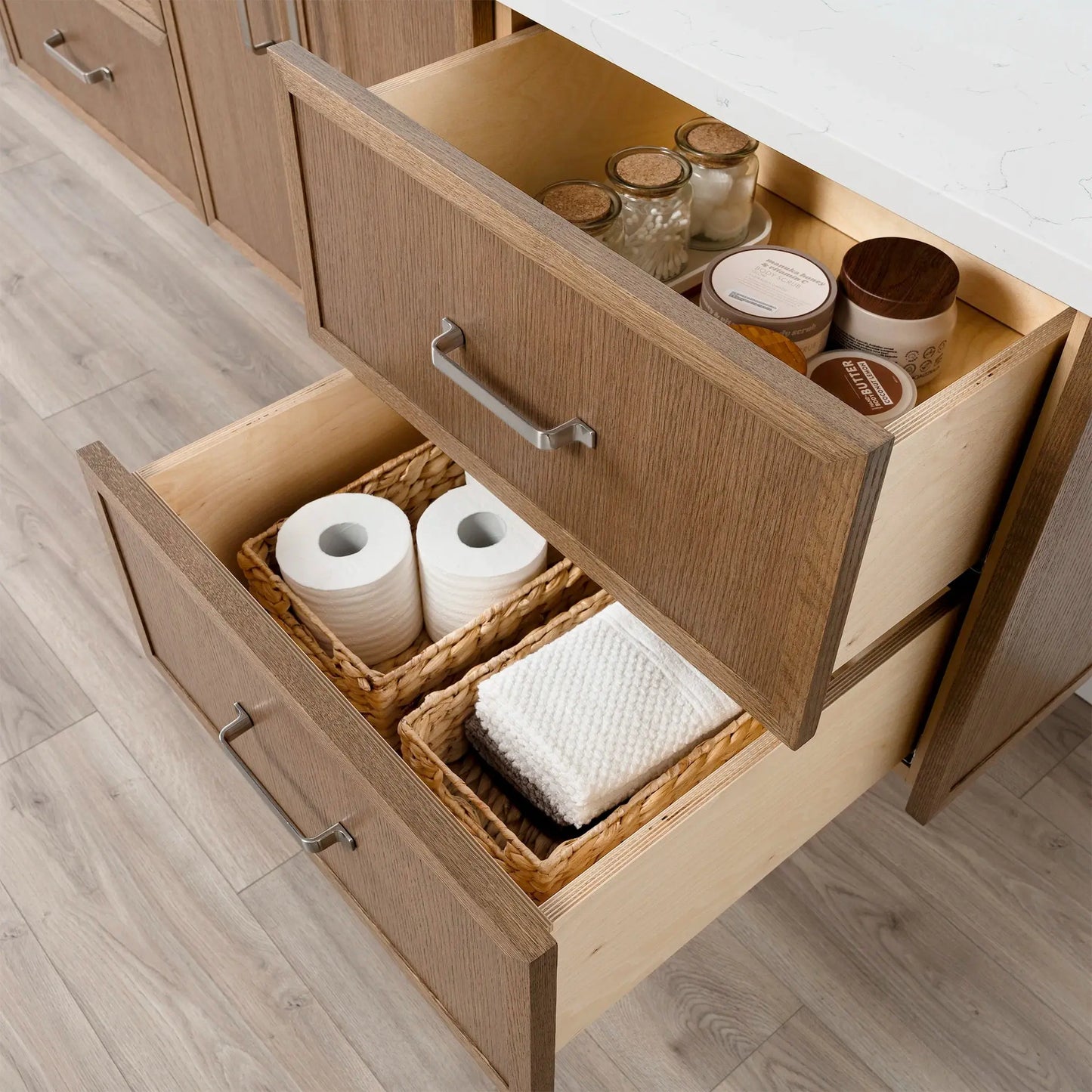 Cape Breton SLIM 72" Wall Mount Mid Century Oak Bathroom Vanity Teodor Bathroom Vanity Canada